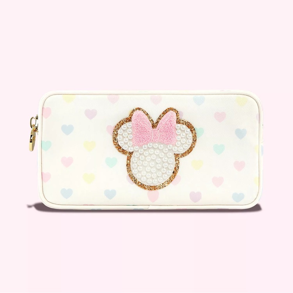 Stoney Clover Lane Disney Barbie Pastel Hearts Small Pouch